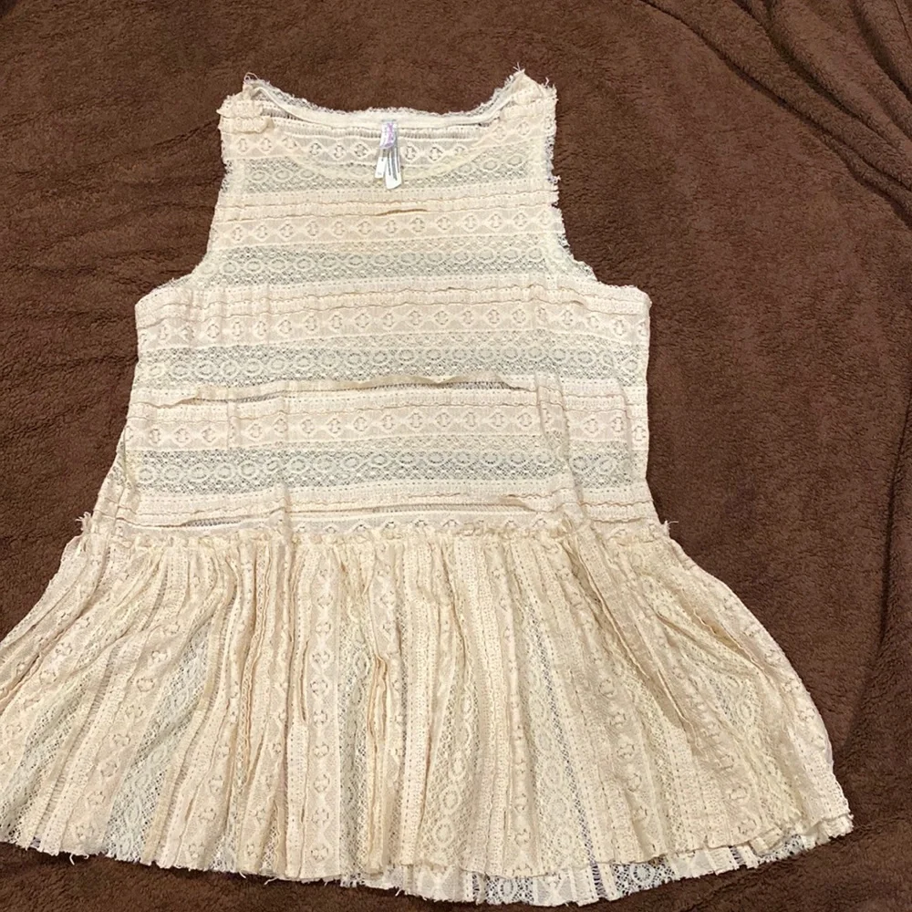 Intimately Free People Cream-colored Lace Tank - Picture 2 of 7